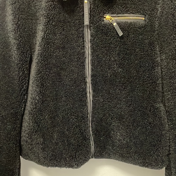 Tory Burch Black Shearling Jacket - Picture 5 of 9